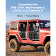Πόρτες VEVOR Jeep Tube, 4θυρες, συμβατές με Jeep Wrangler JL 2018-2026 & Gladiator JT 2020-2026, Χαλύβδινες μπροστινές και πίσω σωληνωτές ημιθυρίδες Off Road με πιστοποιημένους πλευρικούς καθρέφτες DOT και τσάντα αποθήκευσης.