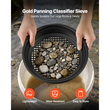 Κιτ χρυσοανίχνευσης VEVOR, τηγάνια 254 mm και 355 mm, φορητό κιτ εξοπλισμού αναζήτησης 19 τεμαχίων με κόσκινα ταξινομητή, μαγνήτη άμμου, συλλέκτη βράχου, σέσουλες, σακίδιο πλάτης και αξεσουάρ, για εξωτερική ανάκτηση χρυσού