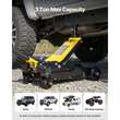 Γρύλος δαπέδου VEVOR, Χωρητικότητα 3 τόνων, Αλουμινένιος & Χαλύβδινος αγωνιστικός γρύλος δαπέδου με διπλά έμβολα, αντλία γρήγορης ανύψωσης και στύλο επέκτασης, Υδραυλικός ανυψωτήρας τρόλεϊ για SUV, Pick-up, φορτηγά, Εύρος ανύψωσης 150-745 mm