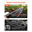 Ύφασμα VEVOR για φράγμα ζιζανίων βαρέως τύπου, 0,4 x 15,2m 90,7g ύφασμα τοπίου, υφασμένα υφάσματα αποκλεισμού ζιζανίων, υφάσματα κήπου, φράγμα ζιζανίων, κάλυψη εδάφους ελέγχου ζιζανίων, ιμάντες γεωυφάσματος, χαλάκι κηπουρικής, μαύρο
