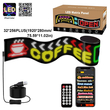 GLOBOSTAR® MATRIX GLB-106-0013 Εύκαμπτη Κυλιόμενη Ψηφιακή Επιγραφή 192x28cm P7 256x32 Pixel LED 40W AC 220-240V Αδιάβροχο IP65 Πολύχρωμο RGB - Bluetooth Control μέσω iPIXEL APP - Μ192 x Π0.4 x Υ28cm - 2 Χρόνια Εγγύηση