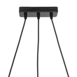 GLOBOSTAR® GLINDER 201-0141 Vintage Κρεμαστό Φωτιστικό Οροφής με Ντουί 3 x E27 AC 220-240V IP20 - Μαύρο & Μελί - Μ53 x Π25 x Υ23cm