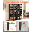 Ντουλάπι αποθήκευσης πολυμέσων VEVOR, 6-επιπέδων ράφια DVD, 610 x 368 x 1270 mm Οργανωτής αποθήκευσης πολυμέσων για CD, DVD, βιβλία, παιχνίδια, ράφι CD για σαλόνι, γραφείο στο σπίτι, δωμάτιο ηχογράφησης, καφέ
