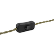 GLOBOSTAR® WHIP 77667 Μοντέρνο DIY Φωτιστικό με Πλεκτό Καλώδιο, Ντουί 1 x E27, Διακόπτη On/Off & Πρίζα AC 220-240V IP20 - Χακί & Μαύρο - Μ150 x Π5.8 x Υ5.8cm