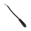GLOBOSTAR® CONNECTOR 999-0266 2 Pin Σύνδεσμος Τροφοδοσίας για Wall Washers & Προβολείς με Είσοδο 2 x 0.25mm2 & Έξοδο 1 x Θηλυκό Βύσμα Αδιάβροχο IP65 - Μαύρο - Μ20 x Π1.5 x Υ1.5cm