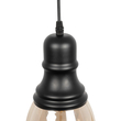 GLOBOSTAR® OLIVER 999-0188 Vintage Κρεμαστό Φωτιστικό Οροφής με Ντουί 1 x E27 AC 220-240V IP20 - Μελί & Μαύρο - Μ14 x Π14 x Υ30cm