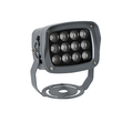 GLOBOSTAR® FLOODXENA 90124 Προβολέας Σποτ Wall Washer LED 12W 1020lm 10° AC 220-240V Αδιάβροχο IP65 Μπλε - Bridgelux SMD Chip - Γκρι Ανθρακί - Μ13.5 x Π11 x Υ15cm - 3 Χρόνια Εγγύηση