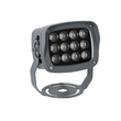 GLOBOSTAR® FLOODXENA 90124 Προβολέας Σποτ Wall Washer LED 12W 1020lm 10° AC 220-240V Αδιάβροχο IP65 Μπλε - Bridgelux SMD Chip - Γκρι Ανθρακί - Μ13.5 x Π11 x Υ15cm - 3 Χρόνια Εγγύηση