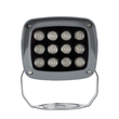 GLOBOSTAR® FLOODXENA 90124 Προβολέας Σποτ Wall Washer LED 12W 1020lm 10° AC 220-240V Αδιάβροχο IP65 Μπλε - Bridgelux SMD Chip - Γκρι Ανθρακί - Μ13.5 x Π11 x Υ15cm - 3 Χρόνια Εγγύηση