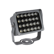 GLOBOSTAR® FLOODXENA 90130 Προβολέας Σποτ Wall Washer LED 24W 2880lm 10° AC 220-240V Αδιάβροχο IP65 Ψυχρό Λευκό 6000K - Bridgelux SMD Chip - Γκρι Ανθρακί - Μ18 x Π13.5 x Υ18cm - 3 Χρόνια Εγγύηση