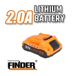 Επαναφορτιζόμενη μπαταρία Λιθίου - 21V - 2.0AH - Finder - 197471