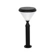 GLOBOSTAR® VEGGIE 90522 Φωτιστικό Κολωνάκι Κήπου LED 10W 500lm 120° με Ενσωματωμένο Φωτοβολταϊκό Panel 6V 2W & Επαναφορτιζόμενη Μπαταρία Li-ion 3.2V 6000mAh με Αισθητήρα Ημέρας-Νύχτας Αδιάβροχο IP65 Ψυχρό Λευκό 6000K - Sanan SMD Chip - Μαύρο - Μ26 x Π26 x Υ60cm - 2 Χρόνια Εγγύηση