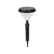 GLOBOSTAR® VEGGIE 90522 Φωτιστικό Κολωνάκι Κήπου LED 10W 500lm 120° με Ενσωματωμένο Φωτοβολταϊκό Panel 6V 2W & Επαναφορτιζόμενη Μπαταρία Li-ion 3.2V 6000mAh με Αισθητήρα Ημέρας-Νύχτας Αδιάβροχο IP65 Ψυχρό Λευκό 6000K - Sanan SMD Chip - Μαύρο - Μ26 x Π26 x Υ60cm - 2 Χρόνια Εγγύηση