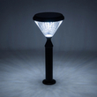 GLOBOSTAR® VEGGIE 90522 Φωτιστικό Κολωνάκι Κήπου LED 10W 500lm 120° με Ενσωματωμένο Φωτοβολταϊκό Panel 6V 2W & Επαναφορτιζόμενη Μπαταρία Li-ion 3.2V 6000mAh με Αισθητήρα Ημέρας-Νύχτας Αδιάβροχο IP65 Ψυχρό Λευκό 6000K - Sanan SMD Chip - Μαύρο - Μ26 x Π26 x Υ60cm - 2 Χρόνια Εγγύηση
