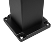 GLOBOSTAR® VEGGIE 90524 Φωτιστικό Κολωνάκι Κήπου LED 10W 500lm 120° με Ενσωματωμένο Φωτοβολταϊκό Panel 6V 2W & Επαναφορτιζόμενη Μπαταρία Li-ion 3.2V 6000mAh με Αισθητήρα Ημέρας-Νύχτας Αδιάβροχο IP65 All in One CCT 6000K-4500K - Sanan SMD Chip - Μαύρο - Μ19.5 x Π19.5 x Υ60cm - 2 Χρόνια Εγγύηση