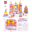 Σετ κατασκευών DIY με τουβλάκια - Rabbit Space Travel - 81pcs - JX6806 - 233045