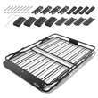 Καλάθι Αποσκευών VEVOR Roof Rack, 1168 x 914 x 102 mm, Βαρέως Τύπου Καλάθι Μεταφοράς Οροφής με Πτυσσόμενο Σχεδιασμό, Χωρητικότητα 90,72 kg, Βάση Αποσκευών Αυτοκινήτου με Εύκολη Εγκατάσταση σε Όλες τις Καιρικές Συνθήκες, Universal για Φορτηγό SUV