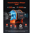 Ανεμιστήρας αγωγού VEVOR Inline, 349m³/h 101,6mm EC με κινητήρα και εξαερισμό 10 ταχυτήτων, ελεγκτής PWM, έλεγχος με εφαρμογή, αισθητήρας θερμοκρασίας και υγρασίας, ψύξη για σκηνή καλλιέργειας, εσωτερική κηπουρική, υδροπονία