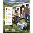 Ψυγείο VEVOR 12 Volt, ψυγείο αυτοκινήτου 31,7 QT/ 30L, φορητός ηλεκτρικός συμπιεστής κατάψυξης με λαβή, χειριστήριο APP και ρόδες, 12V/24V DC 100-240V AC, -22℃ έως 10℃, για φορτηγό, βαν, τροχόσπιτο, SUV, ταξίδια, κάμπινγκ