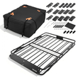 Καλάθι Αποσκευών VEVOR Roof Rack, 1295 x 914 x 102 mm, Βαρέως Τύπου Καλάθι Μεταφοράς Οροφής με Πτυσσόμενο Σχεδιασμό, Χωρητικότητα 90,72 kg, Βάση Αποσκευών Αυτοκινήτου με Εύκολη Εγκατάσταση σε Όλες τις Καιρικές Συνθήκες, Universal για Φορτηγό SUV
