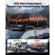 Καλάθι Αποσκευών VEVOR Roof Rack, 1371 x 864 x 102 mm, Βαρέως Τύπου Καλάθι Μεταφοράς Οροφής με Αδιάβροχη Τσάντα, Δίχτυ Αποσκευών, Ιμάντες Καστάνιας, Χωρητικότητα 90,72 kg, Βάση Αποσκευών Αυτοκινήτου Universal, για Φορτηγό SUV