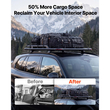 Καλάθι Αποσκευών VEVOR Roof Rack, 1626 x 990 x 115 mm, Βαρέως Τύπου Καλάθι Μεταφοράς Οροφής με Επέκταση, Χωρητικότητα 90,72 kg, Θήκη Αποσκευών Αυτοκινήτου για Όλες τις Καιρικές Συνθήκες, Κατάλληλη για SUV, Φορτηγά, Οχήματα, Pick-ups