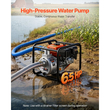 Αντλία νερού VEVOR με βενζίνη, 50,8 mm, 132 GPM 6,5HP, φορητή αντλία μεταφοράς νερού για λίπη, βενζινοκινητήρας με σωλήνα εκκένωσης 7,62 m, πλαίσιο βαρέως τύπου, πτερωτή από χυτοσίδηρο, για άρδευση, πισίνες