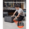 Θήκη Rack VEVOR 6U, βάθος 260 mm, ρηχή θήκη Flight Case με θήκες μικροφώνου, κατασκευή από πολυαιθυλένιο, εσοχές περιστρεφόμενες ασφάλειες, εύκολη εγκατάσταση, για ενισχυτή, ήχο, μίκτη DJ