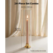 Σετ 24 γυάλινων κυλίνδρων VEVOR Hurricane, καλύμματα κεριών από διαφανές γυαλί ύψους Φ 65 x 350 mm, μανίκια από βοριοπυριτικό γυαλί για κεριά σε στυλό, κεντρικά διακοσμητικά γάμου, διακόσμηση σπιτιού, πάρτι, προστασία από τον άνεμο