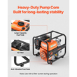Αντλία νερού VEVOR με βενζίνη, 50,8 mm, 158 GPM 7HP, φορητή αντλία μεταφοράς νερού για λίπη, βενζινοκινητήρας με σωλήνα εκκένωσης 7,62 m, πλαίσιο βαρέως τύπου, πτερωτή από χυτοσίδηρο, για άρδευση, πισίνες