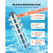 Εναλλάκτης θερμότητας πισίνας VEVOR, Εναλλάκτης θερμότητας πισίνας 360K BTU, Κατασκευή από ανοξείδωτο χάλυβα 316L, Σύστημα θέρμανσης μεταφοράς νερού σε νερό υψηλής απόδοσης για σπα, Υδρομασάζ, Εσωτερικού/Εξωτερικού χώρου, Ασημί