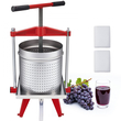 Πρέσα κρασιού VEVOR Fruit, 3.96Gal/15L, χειροκίνητη μηχανή χυμού από ανοξείδωτο ατσάλι, βαριά λαβή σε σχήμα Τ και εγκάρσια δοκός για πρέσα λαχανικών για μηλίτη, μήλο, σταφύλι, με 2 σακούλες φίλτρου, για οικιακή ζυθοποιία στην κουζίνα