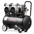 Αεροσυμπιεστής VEVOR 50L, Δεξαμενή Αεροσυμπιεστή 3KW χωρίς λάδι, 255 L/min στα 6,2 Bar, Μέγιστη πίεση 8 Bar, Φορητός σε ρόδες για επισκευή αυτοκινήτων, φούσκωμα ελαστικών, βαφή με ψεκασμό, ξυλουργική καρφώματα