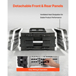 Θήκη rack VEVOR 4U, τυπικό βάθος 480 mm, ερμάριο rack διακομιστή με κατασκευή ABS, ανθεκτικά εντοιχισμένα περιστρεφόμενα μάνδαλα, αποσπώμενο μπροστινό και πίσω κάλυμμα, εύκολη εγκατάσταση, για ενισχυτές, μίκτες DJ