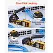 Εργαλείο πρεσαρίσματος VEVOR, πρεσαριστής Ethernet RJ45/RJ11/RJ12, κιτ εργαλείων πρεσαρίσματος για αρθρωτά βύσματα 4/6/8 ακίδων, με μίνι απογυμνωτή καλωδίων, 50 συνδετήρες και 50 καλύμματα, ανταλλακτικές λεπίδες και δοκιμαστή καλωδίων δικτύου