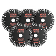 Λεπίδες διαμαντιών VEVOR 133 mm, 5 λεπίδες κοπής τοίχου Chaser, άξονας 20 mm, διαμαντένια τμήματα υψηλής σκληρότητας, χαλύβδινος πυρήνας 65Mn, ξηρή και υγρή κοπή, καθαρές άκρες για σκυρόδεμα, τούβλα, πέτρα, τσιμέντο
