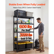 Ράφια Αποθήκευσης VEVOR, Ρυθμιζόμενα 5 Επιπέδων, Χωρητικότητα 1360,8 kg, Ράφια Αποθήκευσης Γκαράζ Βαρέως Τύπου, Μεταλλικό Ράφι Βοηθητικών Υλικών, για Αποθήκη Γκαράζ και Υπόγειο Κουζίνας, 925 mm Π x 417 mm Β x 1813 mm Υ
