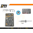 Πριτσίνια αλουμινίου - 4mm×8mm - Σετ 12 πακέτα των 28 τεμαχίων - 201055