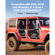 Πόρτες VEVOR Jeep Tube, 4θυρες, συμβατές με Jeep Wrangler JL 2018-2026 & Gladiator JT 2020-2026, Χαλύβδινες μπροστινές και πίσω σωληνωτές ημιθυρίδες Off Road με πιστοποιημένους πλευρικούς καθρέφτες DOT και λαστιχένια μαξιλαράκια.