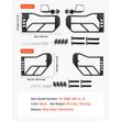 Πόρτες VEVOR Jeep Tube, 4θυρες, συμβατές με Jeep Wrangler JL 2018-2026 & Gladiator JT 2020-2026, Χαλύβδινες μπροστινές και πίσω σωληνωτές ημιθυρίδες Off Road με πιστοποιημένους πλευρικούς καθρέφτες DOT και λαστιχένια μαξιλαράκια.