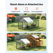 Μεταλλικό κοτέτσι VEVOR για 4-6 κοτόπουλα, 1 x 2 x 1 μ., Μικρό κλουβί για κοτόπουλα με αδιάβροχο κάλυμμα και διπλές πόρτες, συμβατό με ξύλινο κοτέτσι με στέγη Spire, για κουνέλια, κότες, χήνες, πάπιες, εξωτερικούς χώρους