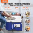 Τροχός κεραμικής VEVOR, 350W, μηχανή σχηματισμού τροχών από πηλό 11 ιντσών, ρυθμιζόμενη ταχύτητα 60-300 σ.α.λ. με λαβή και πεντάλ, αποσπώμενη λεκάνη ABS, κιτ αξεσουάρ για ενήλικες και αρχάριους χειροτεχνίας DIY, μπλε