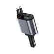 Φορτιστής αναπτήρα αυτοκινήτου Quick Charger με καλώδια φόρτισης TypeC - V7 - 210321