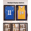 Βιτρίνα βιτρίνας VEVOR Jersey Frame, 80 x 60 x 2,5 cm, Ξύλινο κουτί σκιών για αθλητική φανέλα με 98% προστασία από την υπεριώδη ακτινοβολία, για μπλούζα μπέιζμπολ, μπάσκετ, ποδόσφαιρο, χόκεϊ, αθλητική και στολή, μαύρο