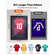 Βιτρίνα βιτρίνας VEVOR Jersey Frame, 80 x 60 x 2,5 cm, Ξύλινο κουτί σκιών για αθλητική φανέλα με 98% προστασία από την υπεριώδη ακτινοβολία, για μπλούζα μπέιζμπολ, μπάσκετ, ποδόσφαιρο, χόκεϊ, αθλητική και στολή, μαύρο