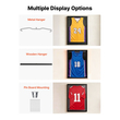 Βιτρίνα βιτρίνας VEVOR Jersey Frame, 90 x 70 x 4 cm, Ξύλινο κουτί σκιών για αθλητική φανέλα με κλειδαριά και προστασία UV 98%, για μπλούζα μπέιζμπολ, μπάσκετ, ποδοσφαίρου, χόκεϊ, αθλητική και στολή