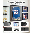 Βιτρίνα βιτρίνας VEVOR Jersey Frame, 90 x 70 x 3 cm, Ξύλινο κουτί σκιών για αθλητική φανέλα με προστασία 98% UV, για μπλούζα μπέιζμπολ, μπάσκετ, ποδόσφαιρο, χόκεϊ, αθλητική στολή, μαύρο