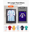 Βιτρίνα βιτρίνας VEVOR Jersey Frame, 90 x 70 x 3 cm, Ξύλινο κουτί σκιών για αθλητική φανέλα με προστασία 98% UV, για μπλούζα μπέιζμπολ, μπάσκετ, ποδόσφαιρο, χόκεϊ, αθλητική στολή, μαύρο