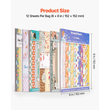 Χαρτί για Scrapbooking VEVOR, 72 φύλλα, ανάμεικτο ειδικό χαρτί 152 mm για μηχανή κοπής και ανάγλυφης εκτύπωσης VEVOR, ζωηρό χρώμα, σχέδιο με σχέδια για διακοσμήσεις, scrapbooking, κατασκευή καρτών και χειροτεχνίες DIY