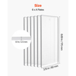 Πλάκες κοπής VEVOR, 6 τεμάχια, 170 x 80 x 2,5 mm, Διαφανές πολυανθρακικό υλικό, Πέλματα κοπής συμβατά με τη μηχανή κοπής και ανάγλυφης εκτύπωσης VEVOR KM-1830, για Scrapbooking και δημιουργία καρτών